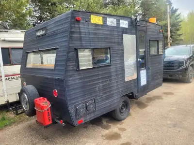 Used camper, selling for a friend. Interior needs roof and wall work. Has electric stove, electric h...