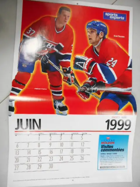 1998-99 CALENDRIER CANADIENS DE MONTREAL COMPLET EXCELLENT ÉTAT in Arts & Collectibles in Thetford Mines - Image 11