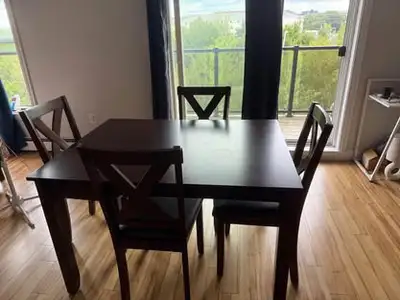 wooden dining set - table with 4 chairs, View more