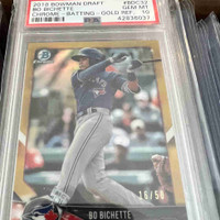 2018 bowman draft bo bichette psa 10 out of 50