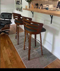 3 armen living jayden grey/walnut swivel barstools 