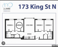(Price DROP) Sublet at 173 king street N (may-august 2024)