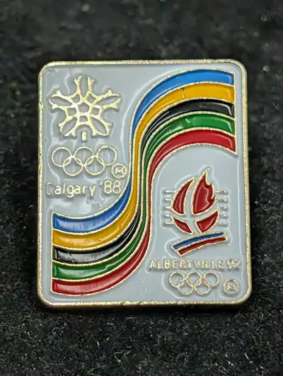 1988 Calgary and 1992 Albertville Winter Olympic Pin, View more