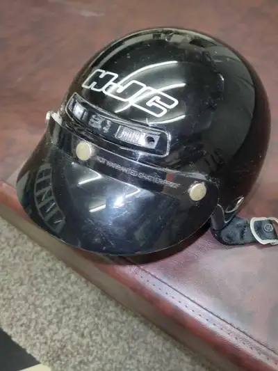 HJC CS-2M Helmet Open Face Sun Visor Motorcycle helmet suits Men and Women. Black Clip on visor Air...