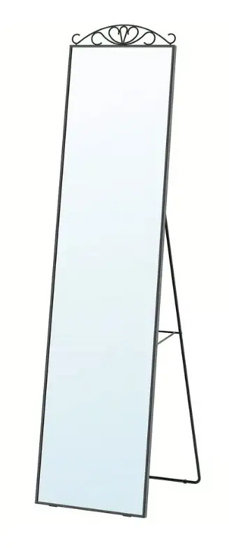 Beautiful standing mirror with removable crown and hooks, View more