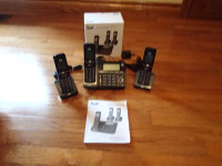 Cordless Phone Set Bell 3 Handset Cordless Answering System