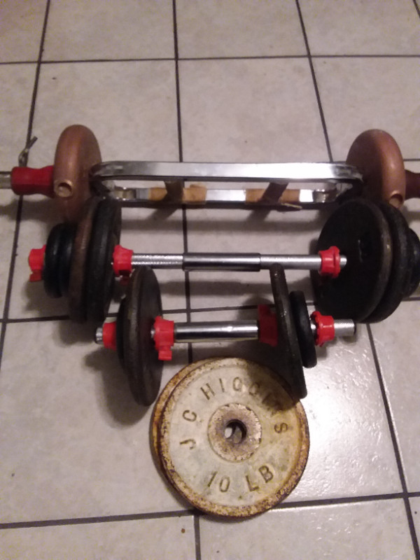 Weghts bar sets.barbell lifting dumbbells ,adjustable. in Exercise Equipment in Kitchener / Waterloo