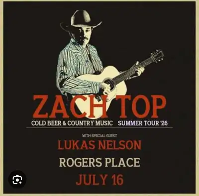 Zach top tickets - Edmonton , View more