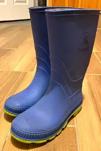 Kamik Boys/Girls Stomp Blue Rubber Waterproof Rain Boots size 1