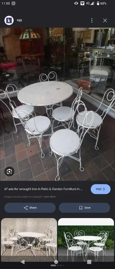 Wrought Iron Bistro Set, View more