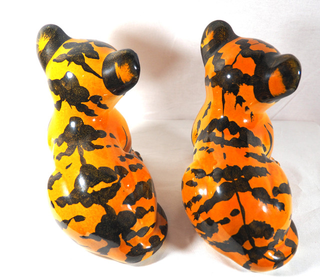 Handmade in Italy Baby Ceramic Tigers X/766/T 8" Tall in Arts & Collectibles in St. Albert - Image 4