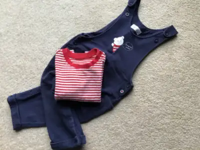 12/18 months- 2 pc. set- Cotton overall & T-shirt $6, View more