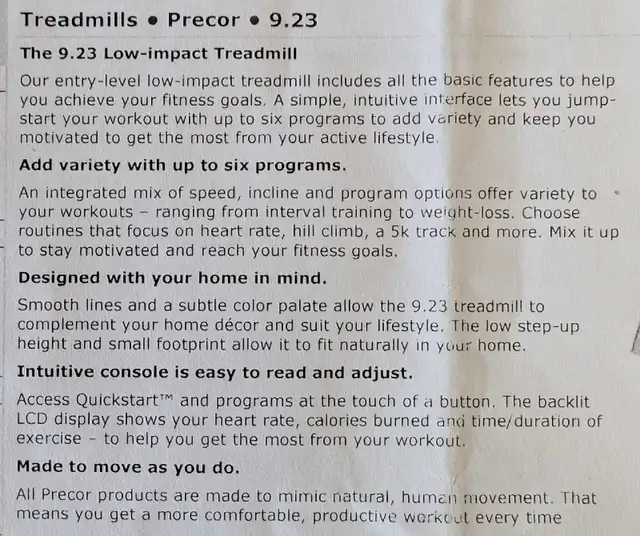 treadmill (Precore) in Exercise Equipment in Gatineau - Image 7