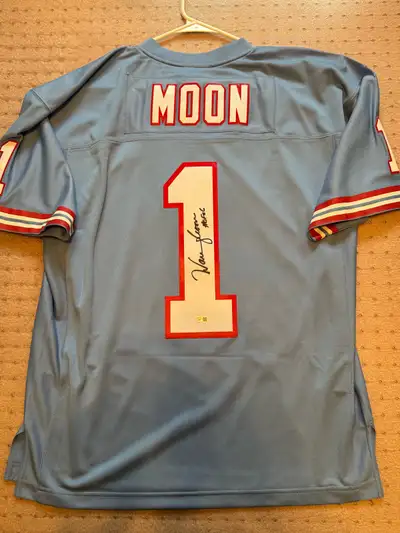 Warren Moon Signed Houston Oilers Autograph Jersey, View more