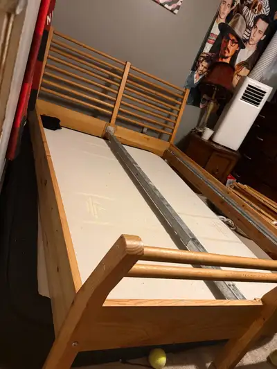 hard wood double bed frame , View more