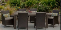 7 piece Hampton Bay wicker outdoor dining set