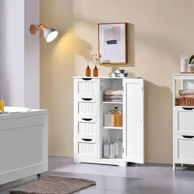 Wooden Floor Cabinet, Side Storage Organizer Cabinet Unit Hallwa, View more