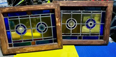 Antique Stained Glass Leaded Church Windows, View more