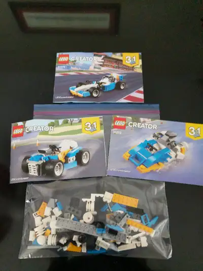 Lego Creator 3 in 1 set 31072 Extreme Engines Set can build 3 different items (speed boat, drag care...