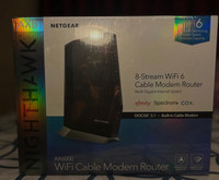 Netgear Nighthawk Cable Modem with Built in WiFi 6 Router
