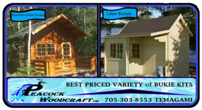 BUNKIE , Shed , Log Cabin , Cottage , Sauna Building Loft KITS, View more