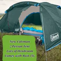 New Coleman 2 Adult Tent Easily Fits  Willing 3rd