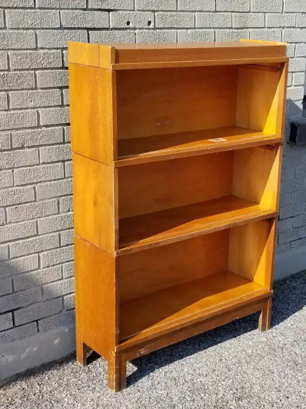 Prestonia barrister bookcase gold 3 tier 4 part gold oak no door in Bookcases & Shelving Units in Ottawa - Image 2