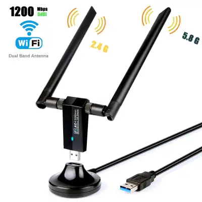 Adaptateur USB double WiFi 802.11ac AC1200 2.4/5.8G card adapter, View more