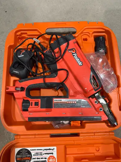 This Paslode Framing Nailer is in like-new condition comes with case manual extra battery purchased...