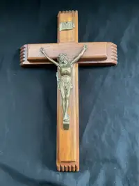 Crucifix d’extrême onction vintage 