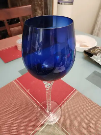 Blue Wine Glass /4 , View more
