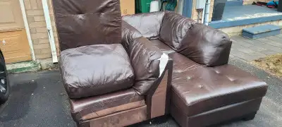 L- Shape Sectional Leather Couch