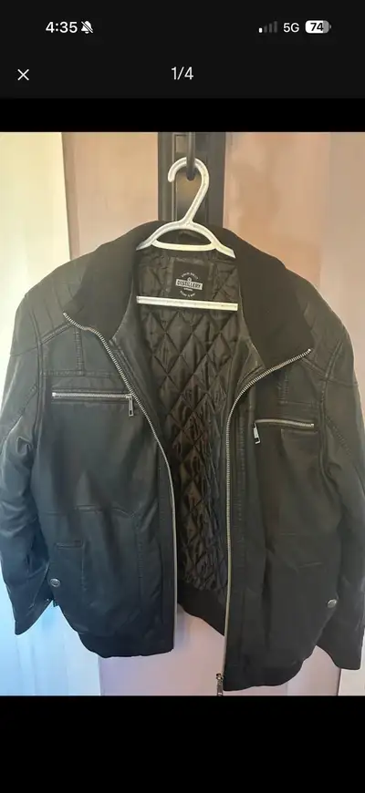 men’s leather jacket, View more