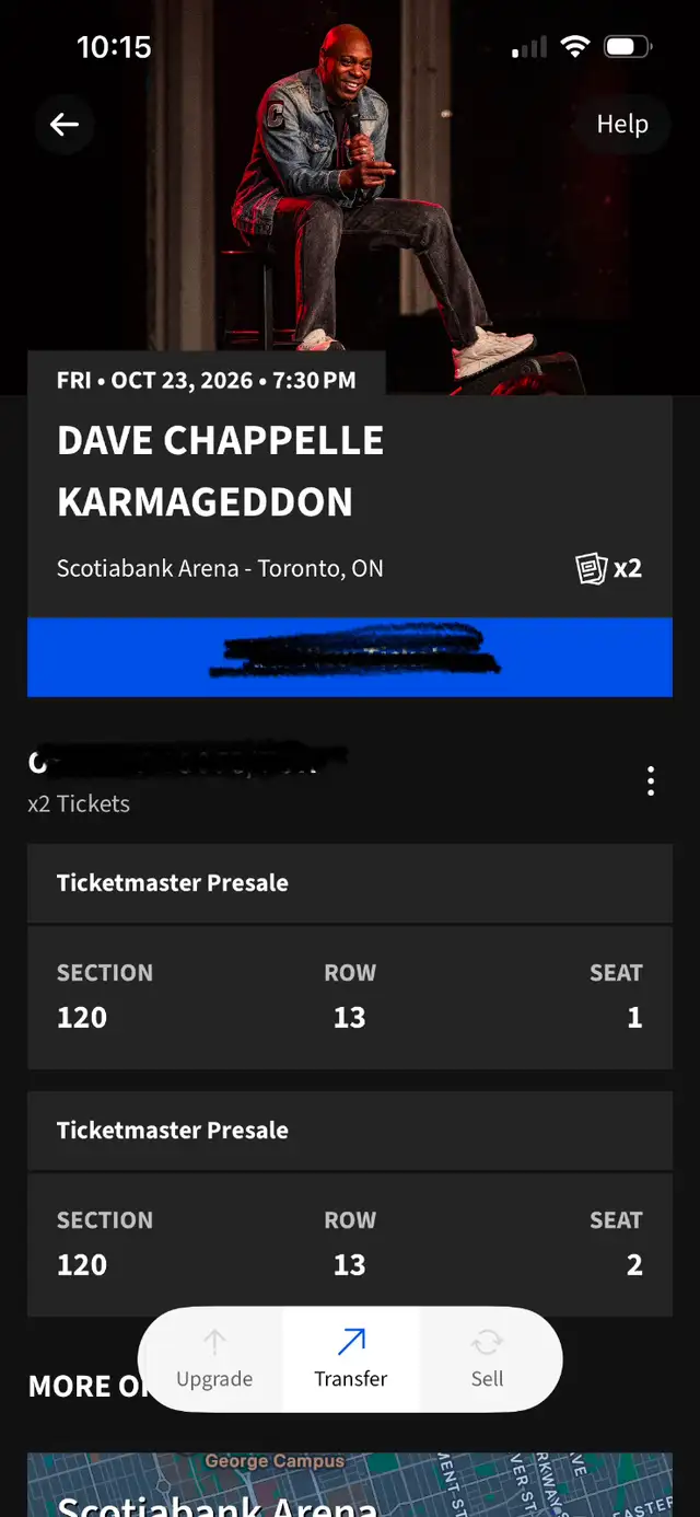 Dave Chappelle Karmageddon October 23rd Scotiabank Arena