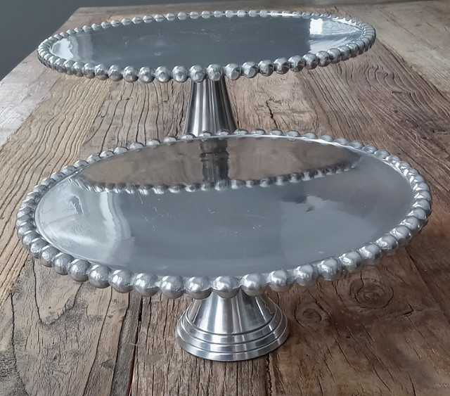 2 silver cake stands in Kitchen & Dining Wares in Strathcona County - Image 3