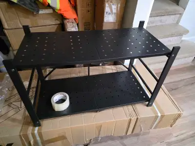 folding rack 2 shelves blk, View more