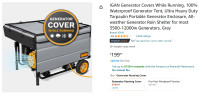 IGAN Portable Generator Cover - while running