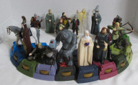 LE SEIGNEUR DES ANNEAUX LOT 18 FIGURINES BASES LORD OF THE RINGS
