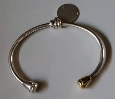 Authentic Links of London 925 Sterling Silver Torch Bangle Bracelet with Charms