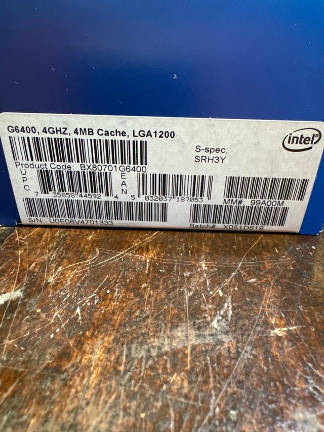 Intel G6400 4Ghz Pentium LGA1200 processor plus fan  open box in System Components in Oakville / Halton Region - Image 4