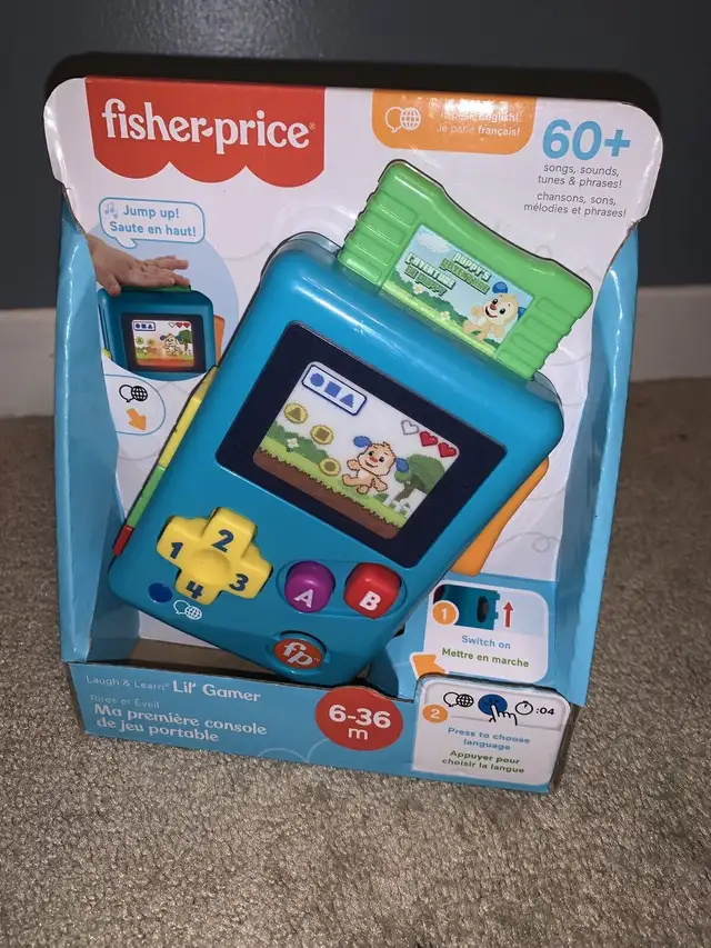 Fisher Price - Laugh & Learn Lil’ Gamer Gameboy. NEW. 6-36 m in Toys in Oshawa / Durham Region - Image 2