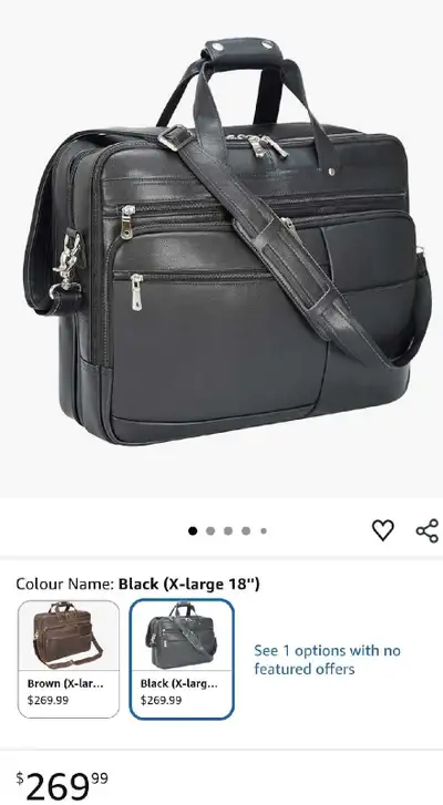 Polare Large Leather Briefcase, View more