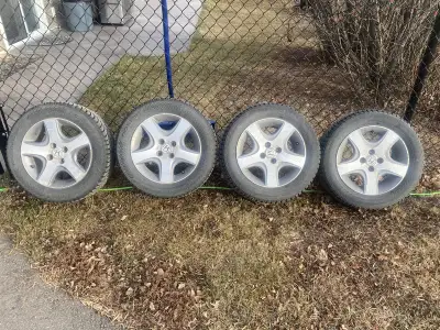 Top Quality P195/60R15 Nokian Hakkapelitta Tires on Civic OEM Rims. Came off of a 2005 Honda Civic S...