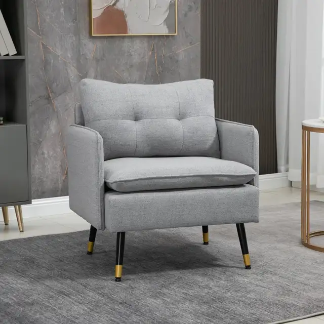 Upholstered accent Armchair with Tufted Back Cushion  in Chairs & Recliners in Markham / York Region - Image 6