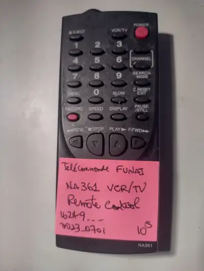 Télécommande FUNAI NA361 VCR/TV remote control, View more