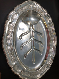Magnificent antique silver plated well and tree tray