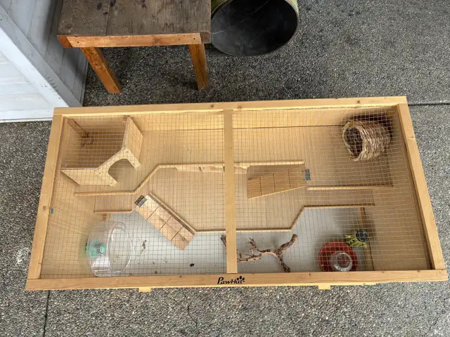 Pawhut Large Wood Hamster Cage in Accessories in Vernon - Image 3