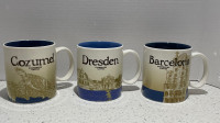 Starbucks City Mugs/Cups Collection: Cozumel, Dresden, Barcelona