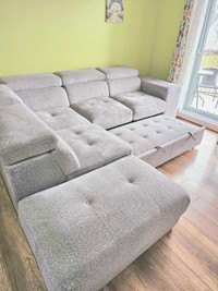 Sofa-lit gris super confortable 