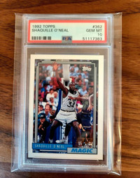 1992-93 Topps #362 Shaquille O'Neal Magic RC Rookie HOF PSA 10 